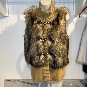 Michael Kors faux fur vest with gold hardware!!!